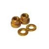 GUESSET Paire D'écrous GUSSET Pour Axe 14mm Or -Vélos complets Remise paire d ecrous gusset pour axe 14mm or